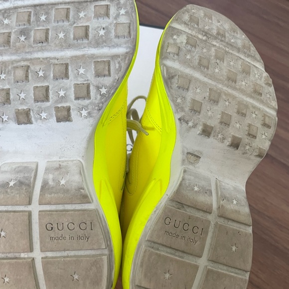 Authentic Neon Yellow Gucci sneakers. HARD TO FIND - Picture 5 of 7